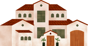 Painted Textured Modern Spanish House